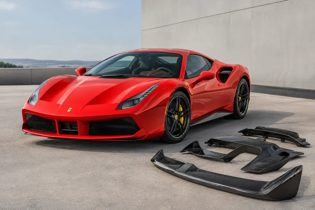 Ferrari 488 carbon fiber parts die echt passen
